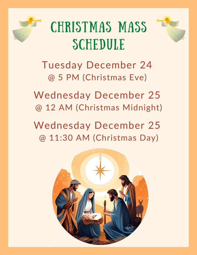 Christmas Mass Schedule 2024